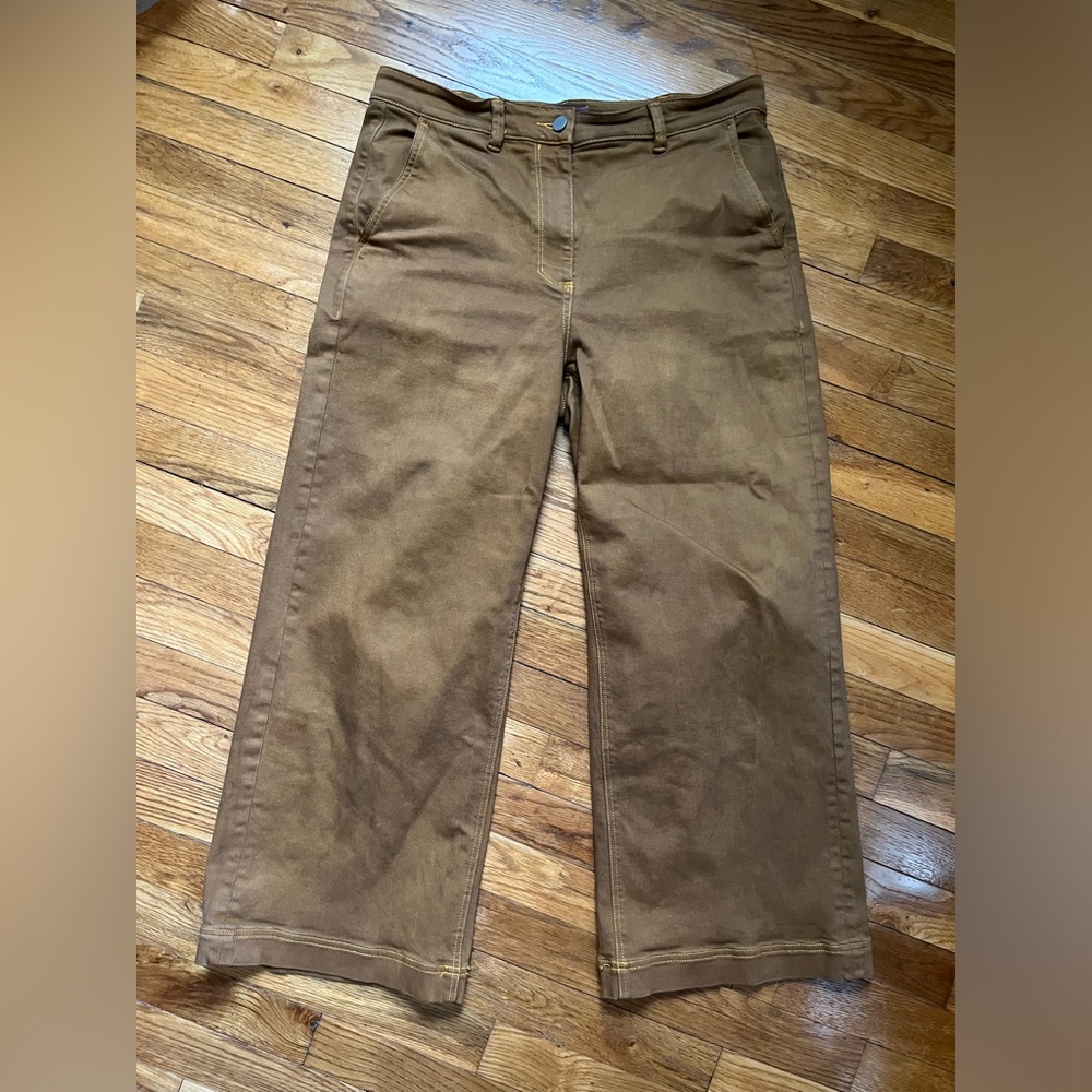 hand dyed everlane wide leg crop pants size 12